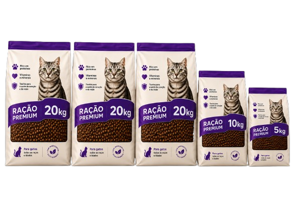 75kg de ração para gatos